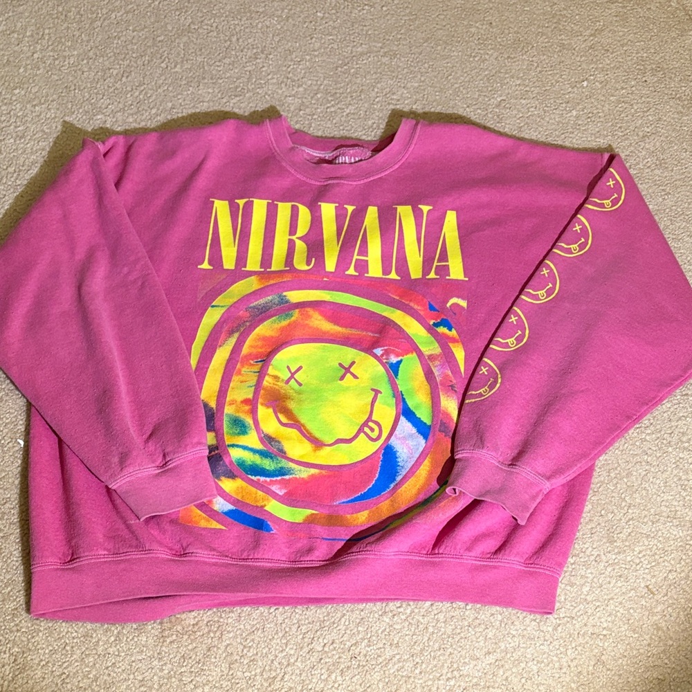 Urban Outfitters Pink Nirvana Sweatshirt